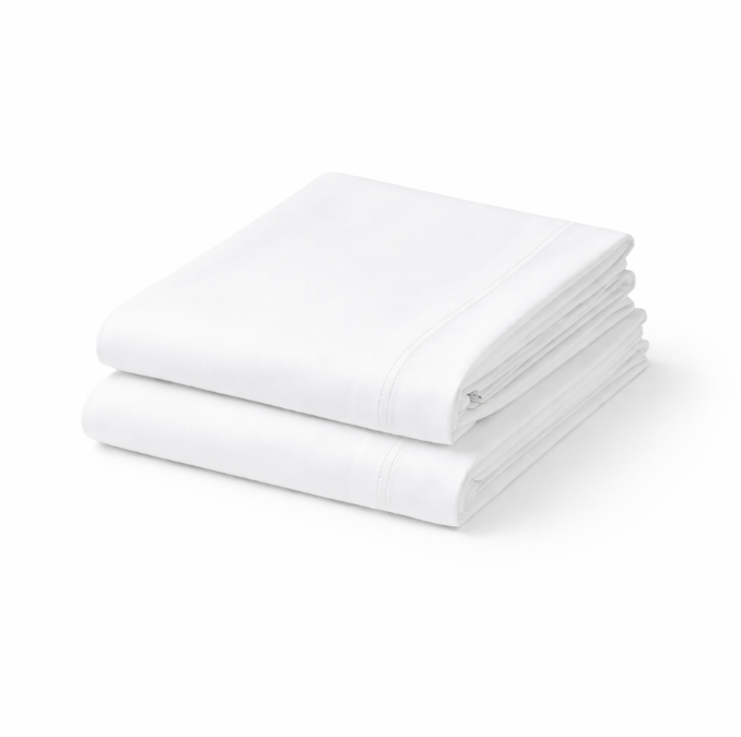 100 % Organic Cotton White Pillow Cases (2-Pack)
