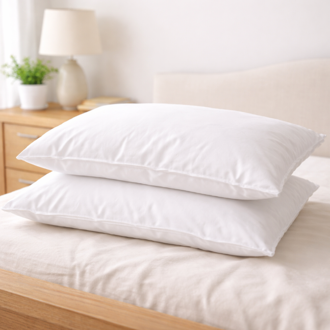 100 % Organic Cotton White Pillow Cases (2-Pack)