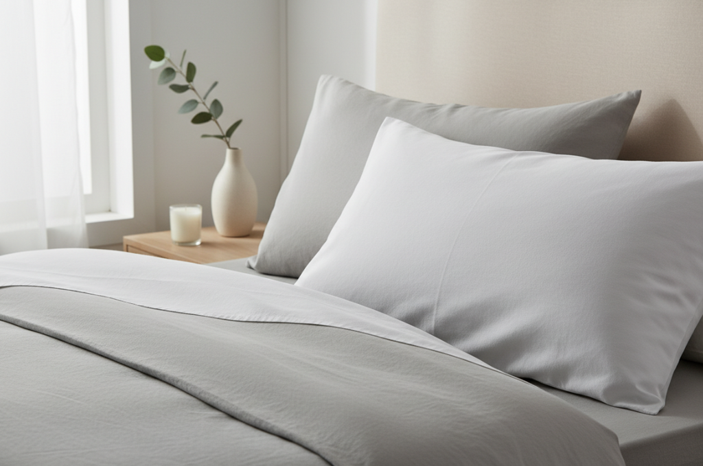 100 % Organic Cotton White Pillow Cases (2-Pack)